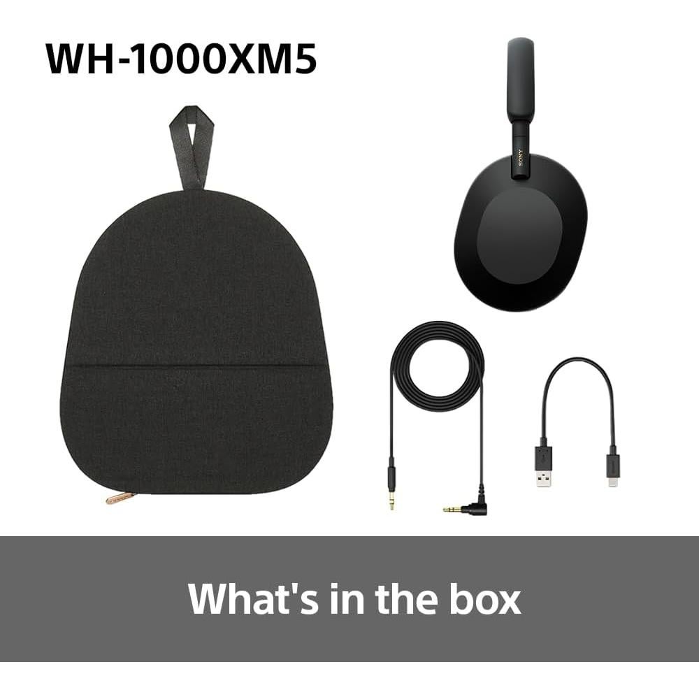 Noise Canceling Wireless Headphones - 30hr Battery Life - Over-Ear Style - Optimized for Alexa and Google Assistant - Built-in mic for Calls - WH-1000XM5B.CE7 - Limited Edition - Charcoal Black
