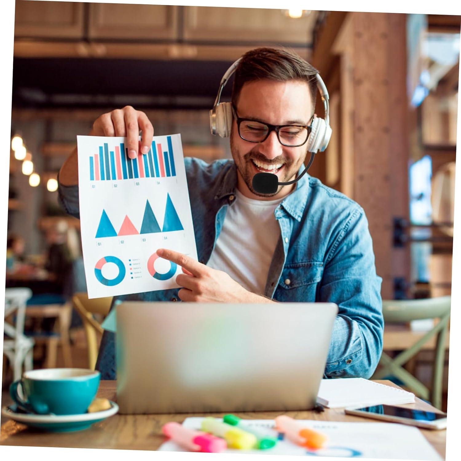 Micrófono de Auriculares Kisangel con Cancelación de Ruido