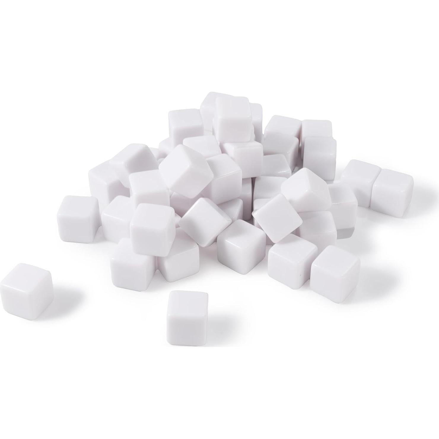 50 Dados en Blanco 16mm Apostrophe Games - Accesorios DIY