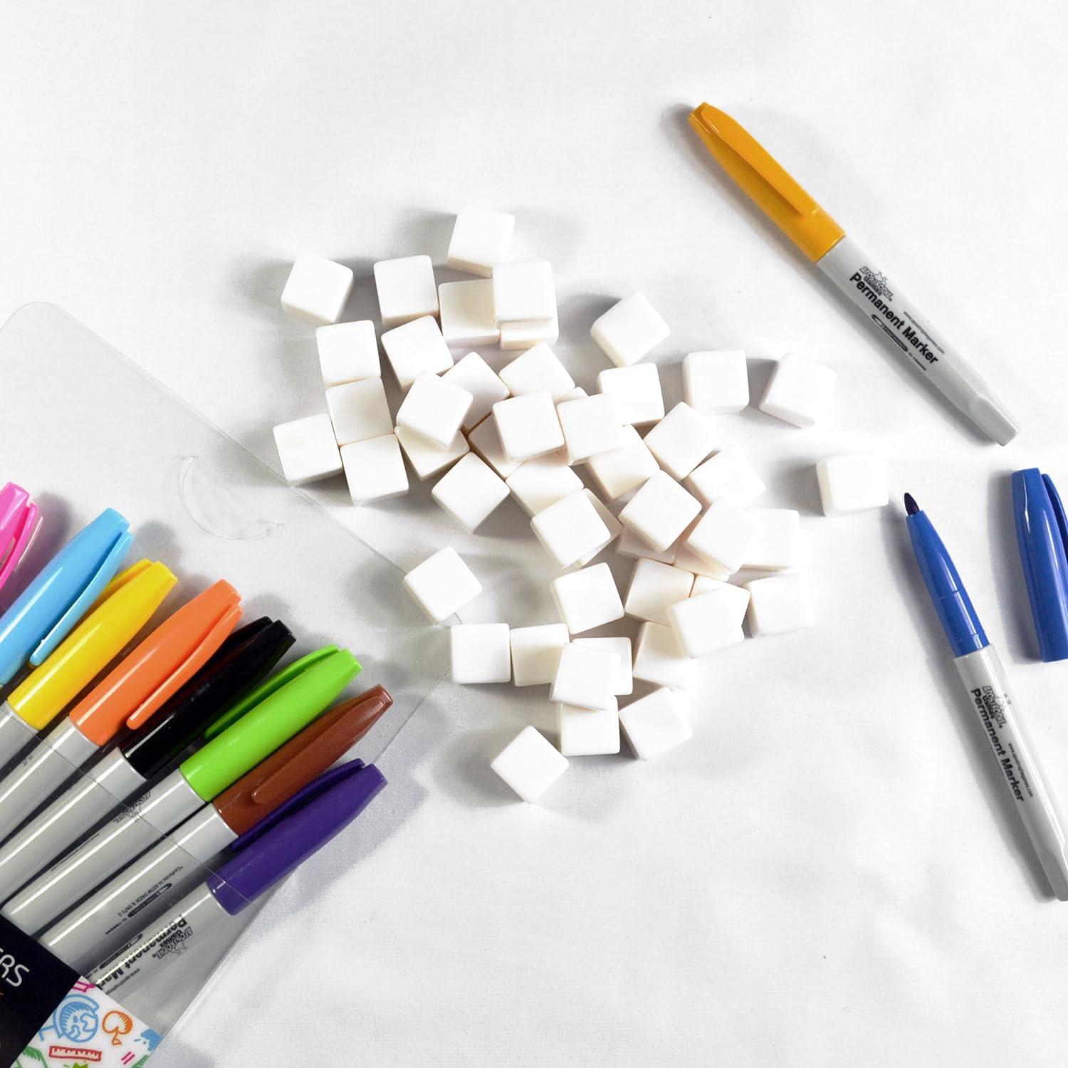 50 Dados en Blanco 16mm Apostrophe Games - Accesorios DIY