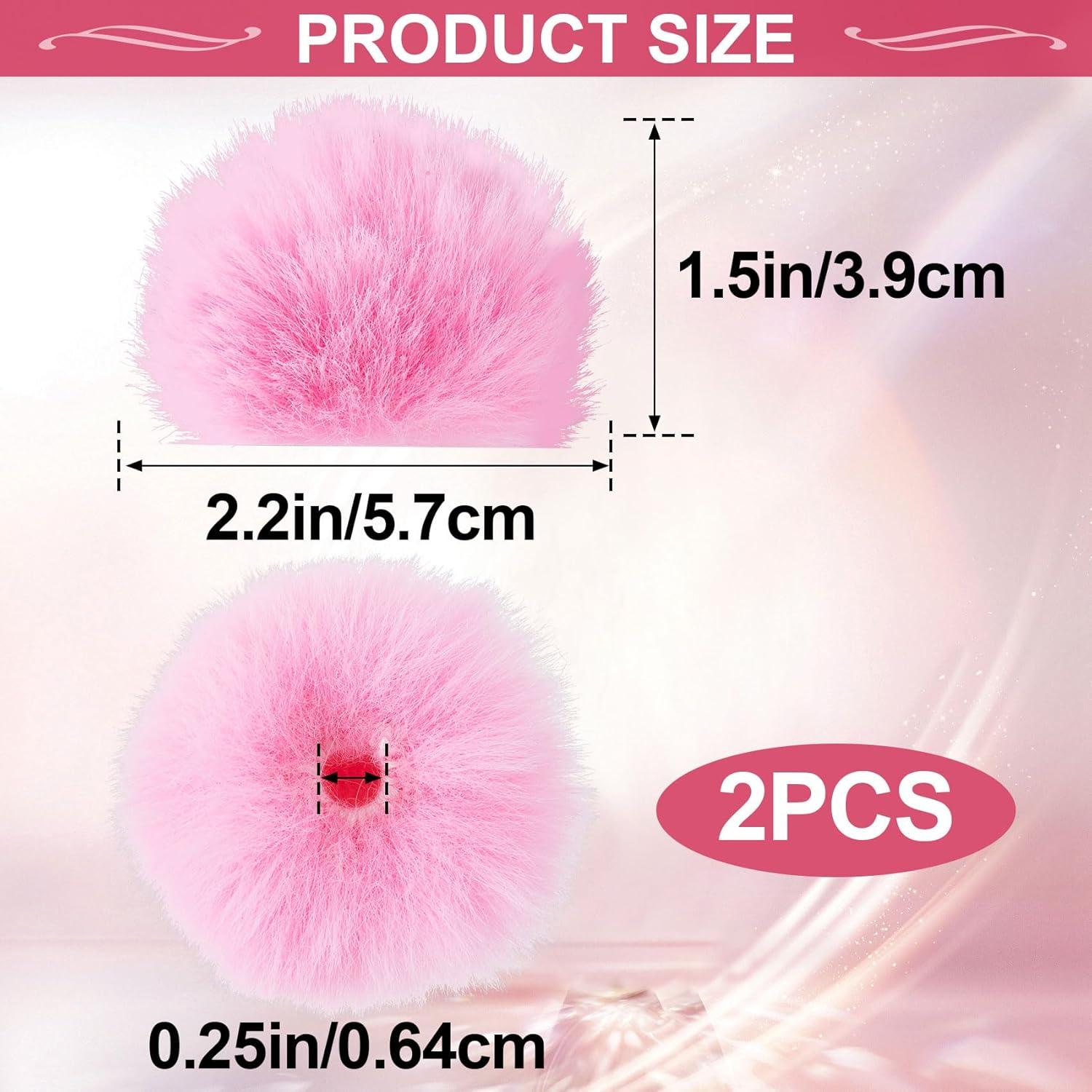 Funda de Micrófono Rosa PAGOW 2 Pcs con Pelaje y Reducción de Ruido