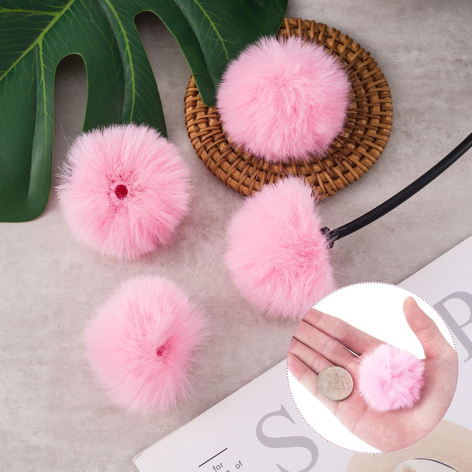 Funda de Micrófono Rosa PAGOW 2 Pcs con Pelaje y Reducción de Ruido