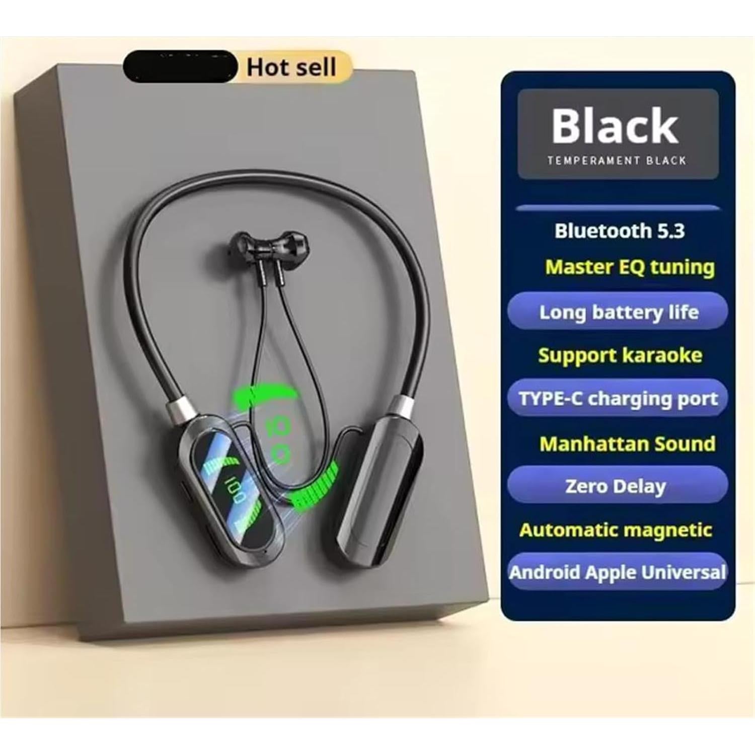 Auriculares Inalámbricos GZLMMY YG07 Bluetooth 5.3 20H Negro