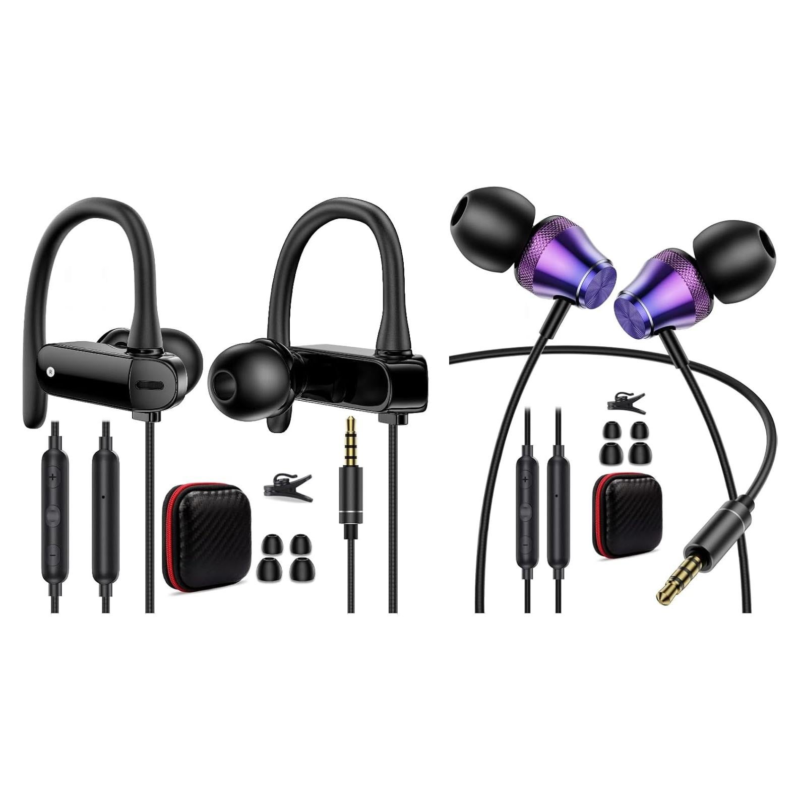 Paquete de 2 Auriculares In-Ear 3.5mm con Cancelación de Ruido