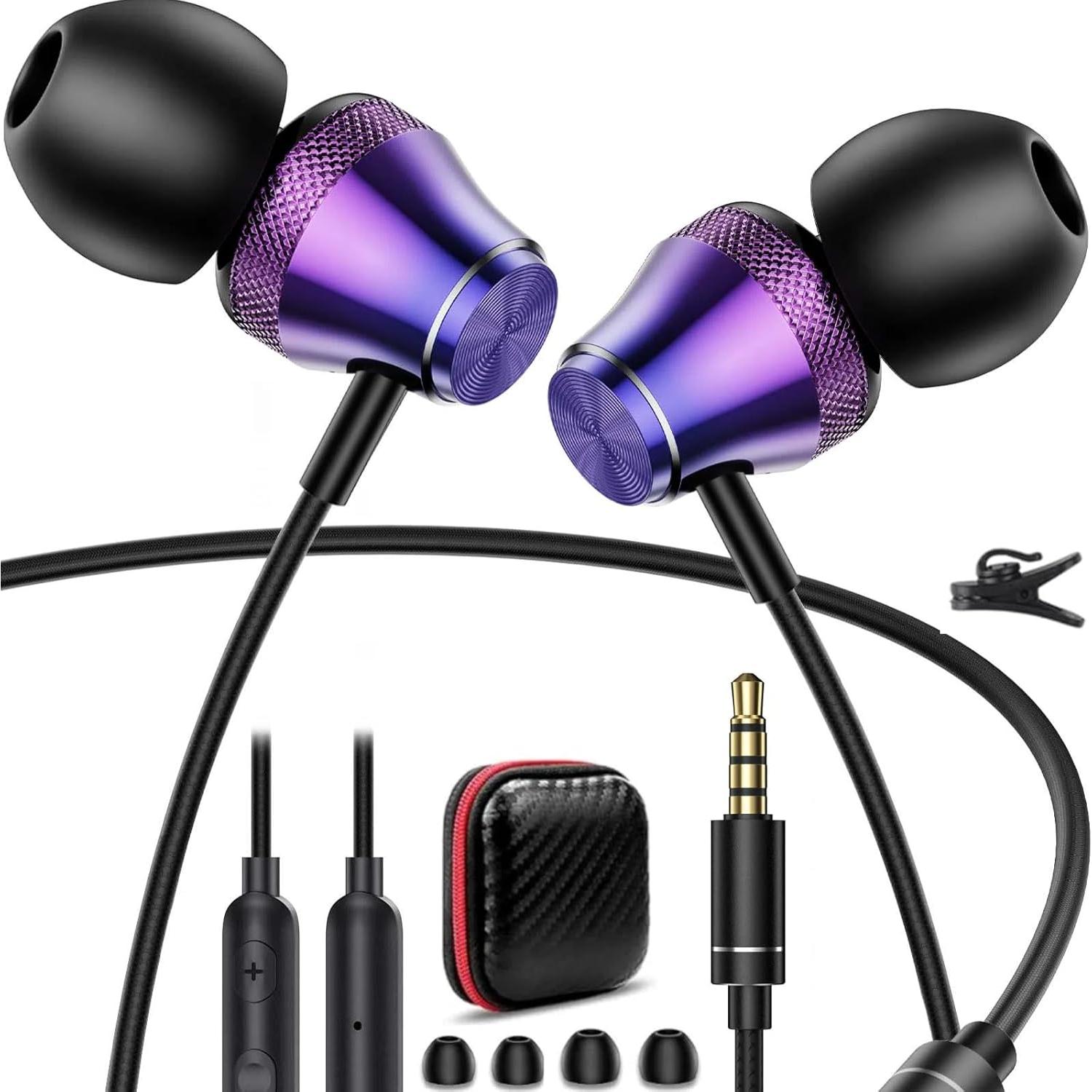 Paquete de 2 Auriculares In-Ear 3.5mm con Cancelación de Ruido