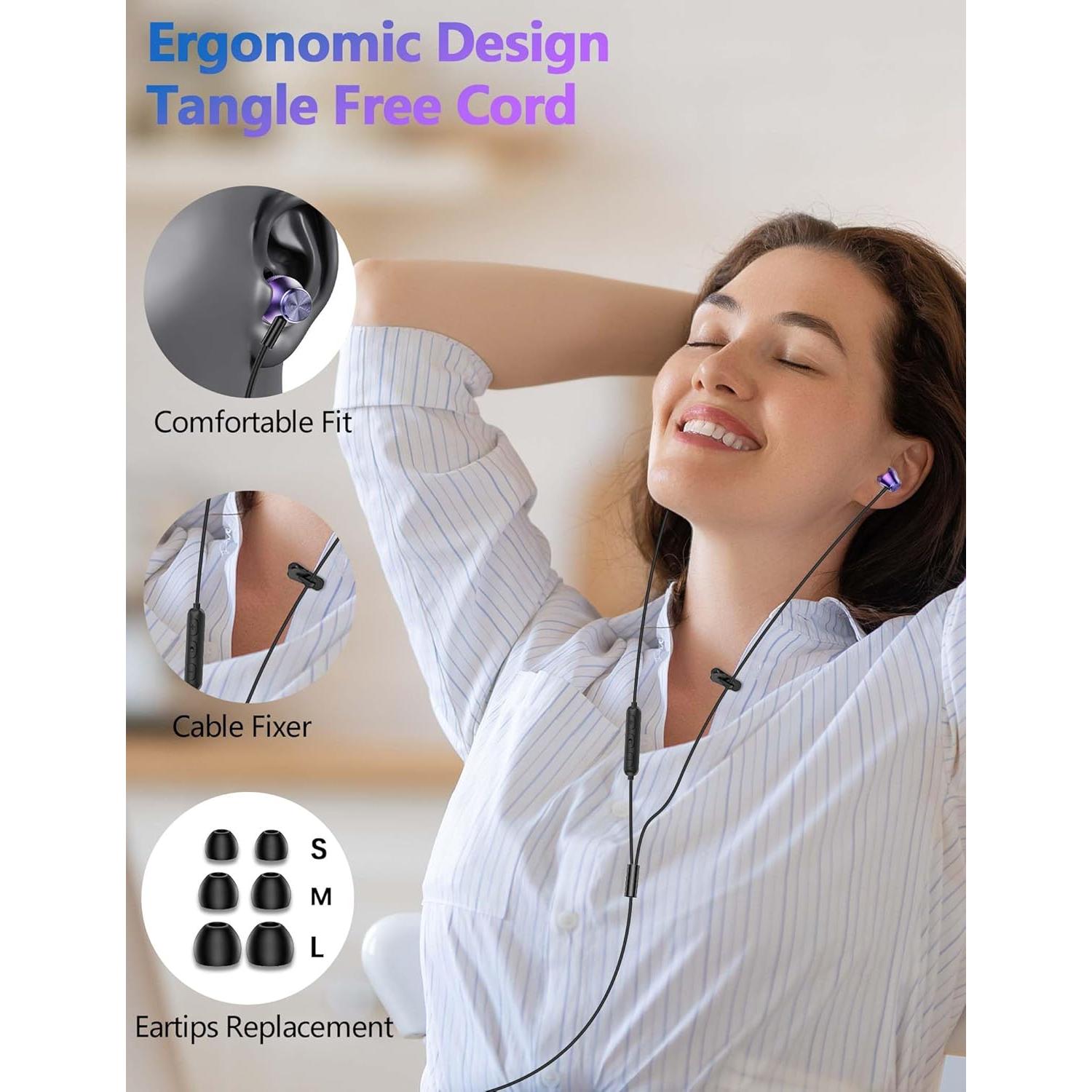 Paquete de 2 Auriculares In-Ear 3.5mm con Cancelación de Ruido