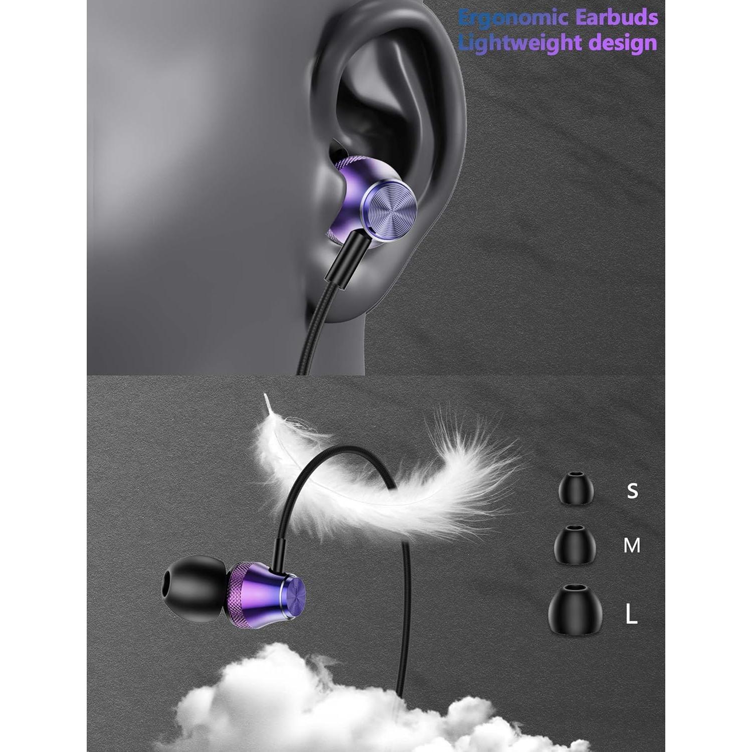 Paquete de 2 Auriculares In-Ear 3.5mm con Cancelación de Ruido