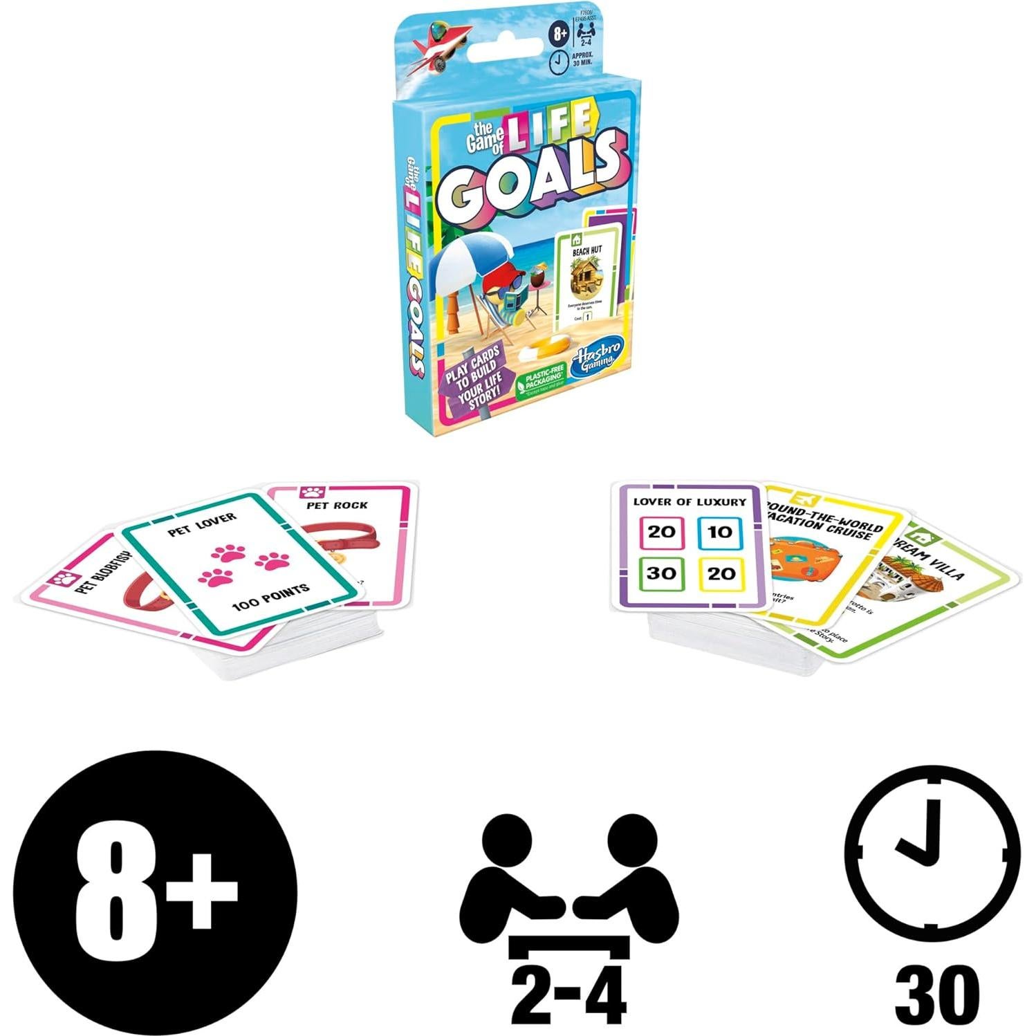Juego de Cartas El Juego de la Vida Hasbro - 2-4 Jugadores 8+ Años