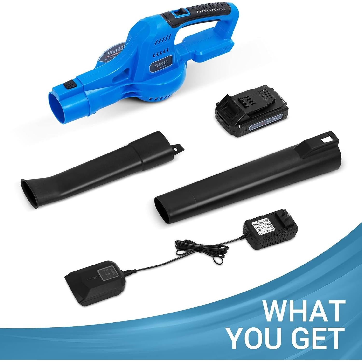 Soplador de Hojas WISETOOL 20V Inalámbrico 1.5kg Vel. 209km/h