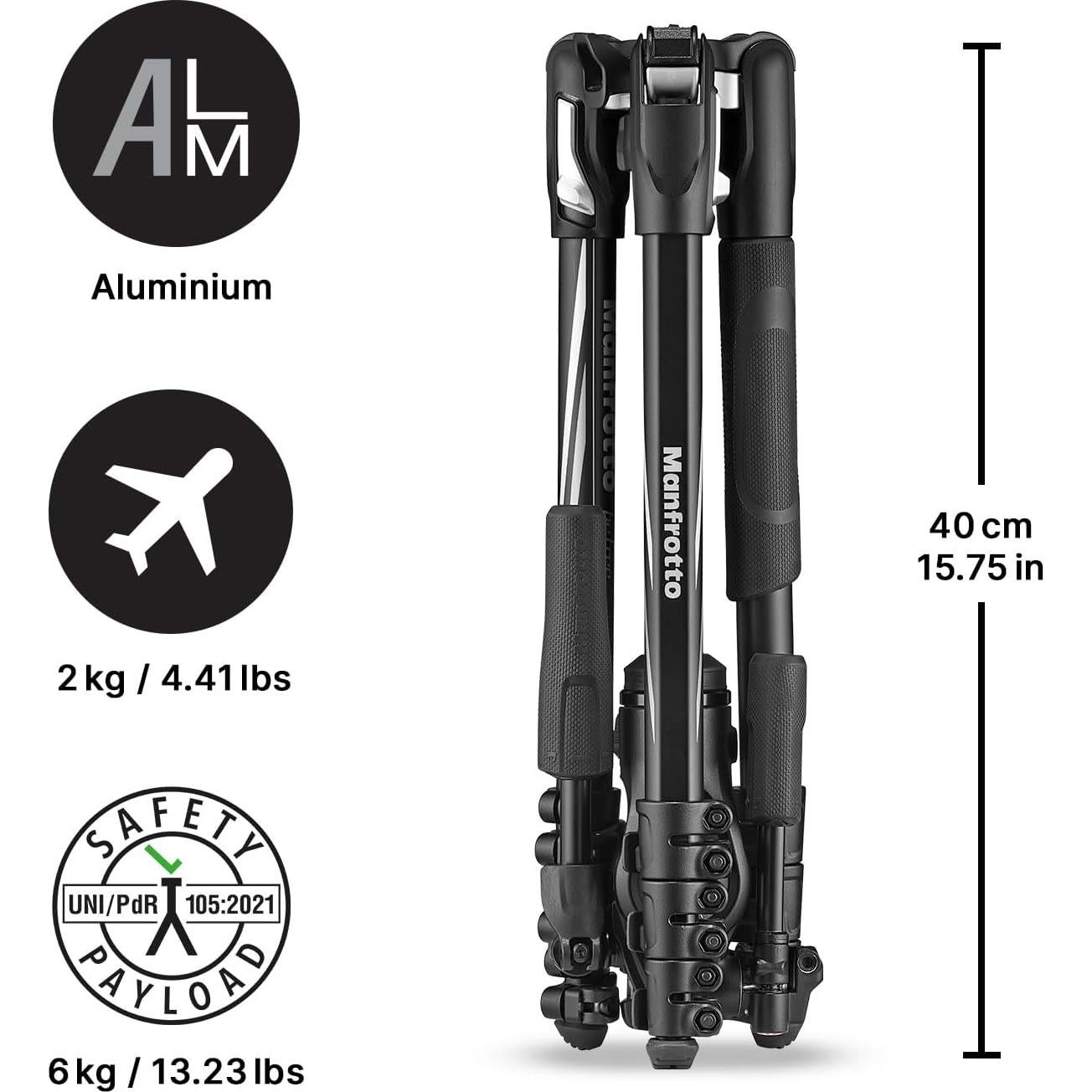 Befree 3-Way Live Advanced 4-Section Tripod with Befree 3-Way Live Head