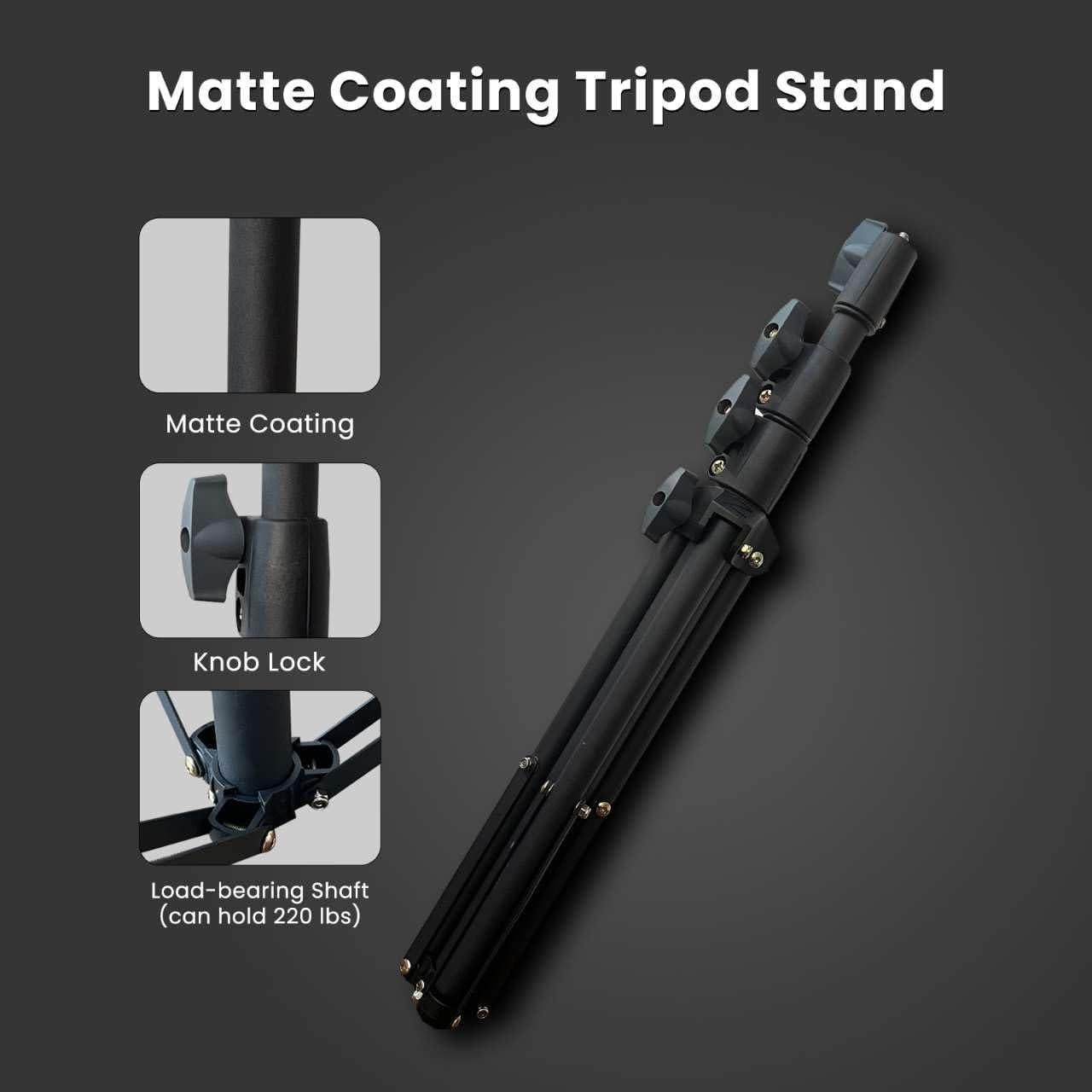 Trípode Ajustable TONSNVITAE para Teléfono y Cámara 44.96-119.88 cm