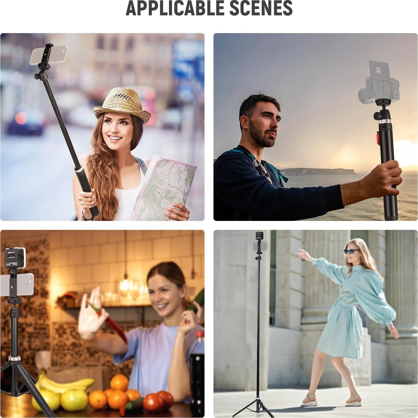 Trípode NEEWER TS05 para Teléfono y Cámara 159.6 cm