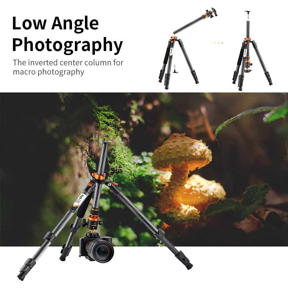 Trípode K&F Concept 160 cm Fibra de Carbono 10kg Monopie