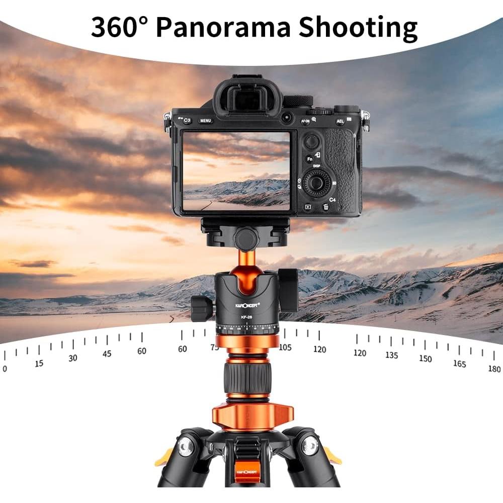 Trípode K&F Concept 160 cm Fibra de Carbono 10kg Monopie