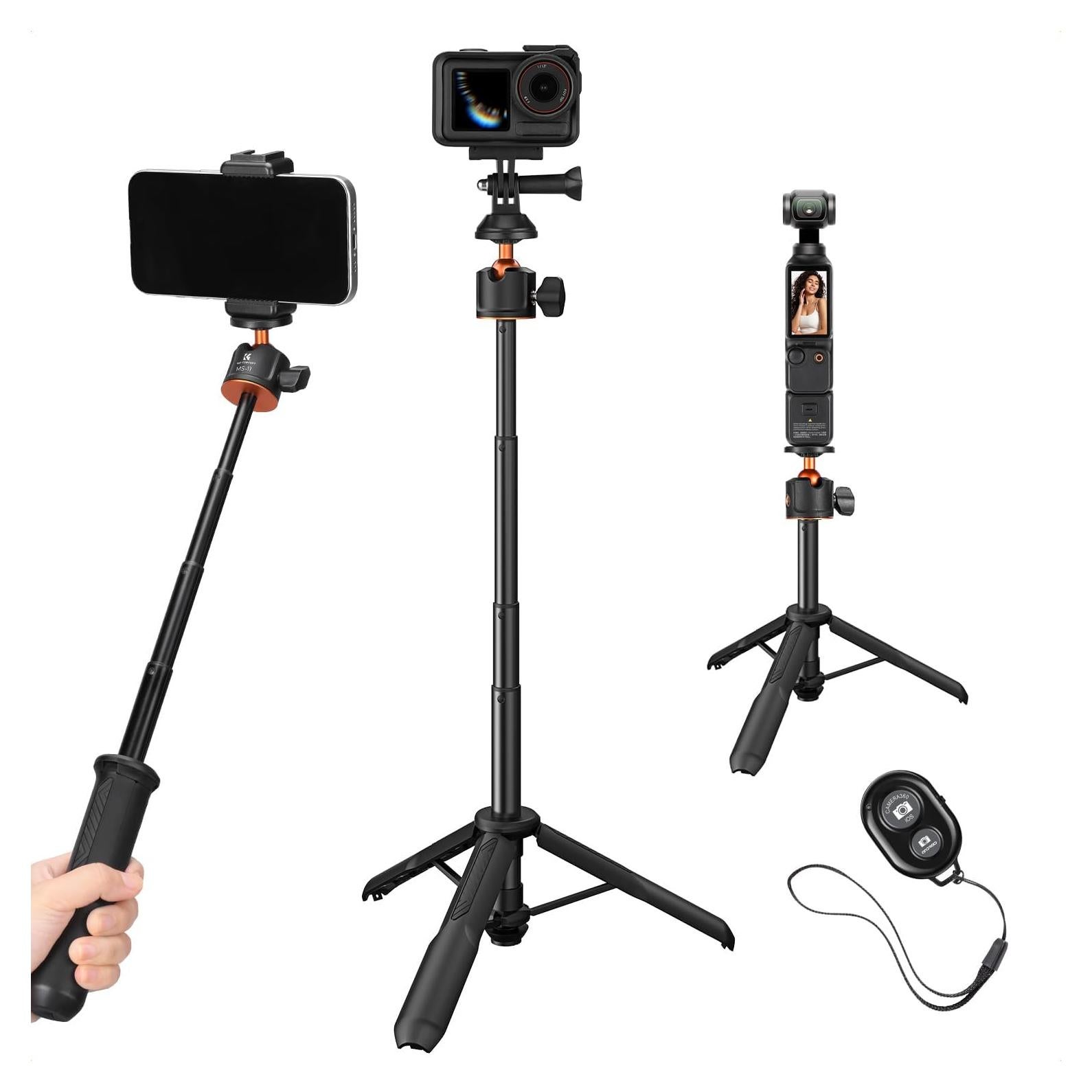 Trípode de Selfie K&F Concept 60cm con Control Remoto