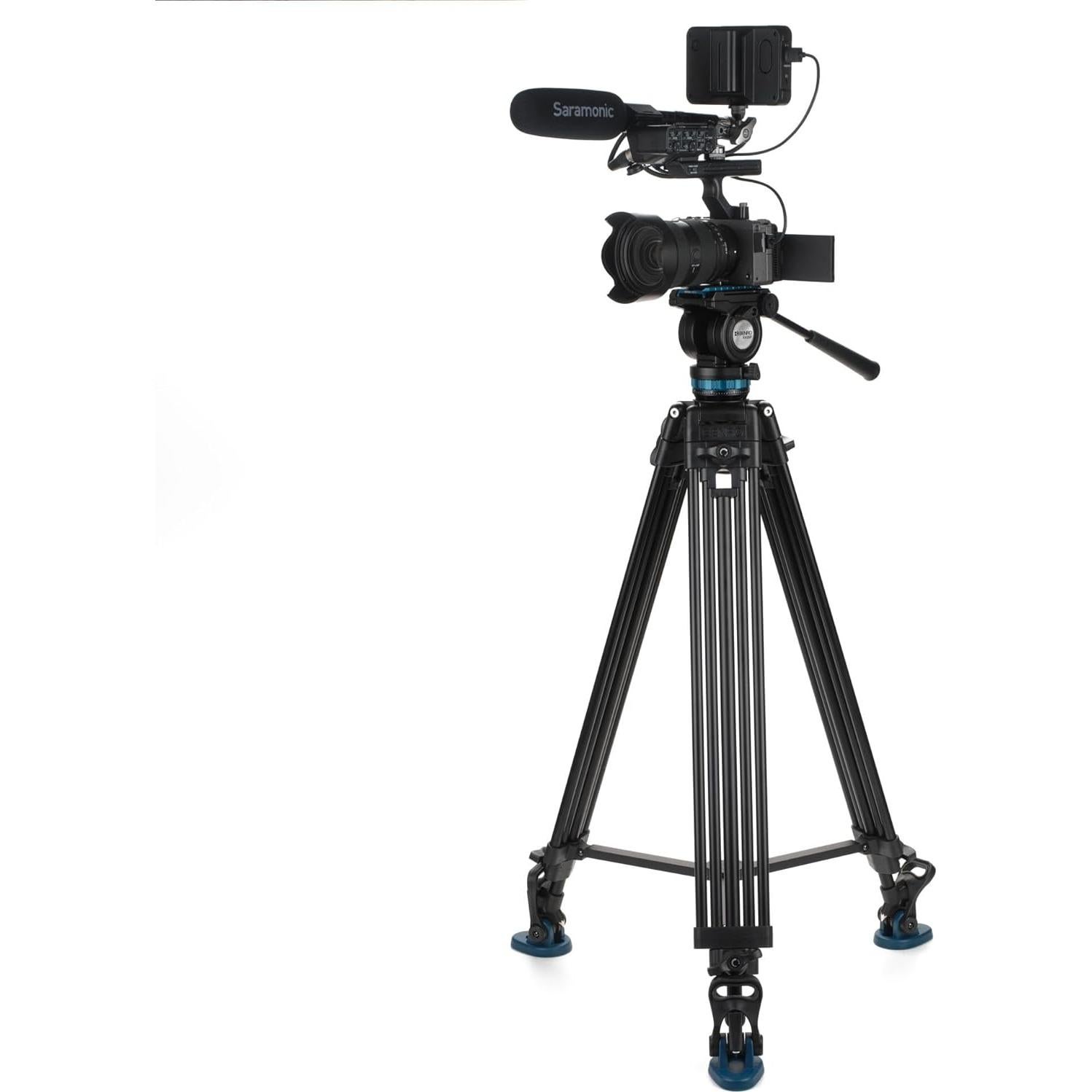 Trípode de Video Benro KH26PC, Carga 6.8 kg, Altura 184.5 cm