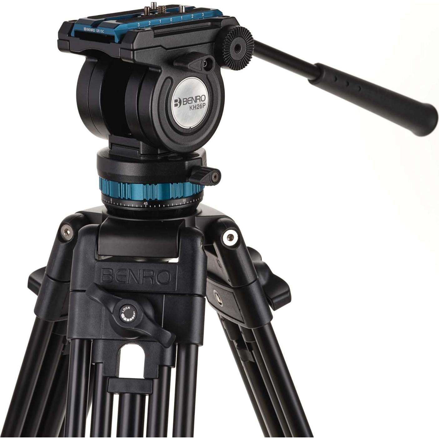 Trípode de Video Benro KH26PC, Carga 6.8 kg, Altura 184.5 cm