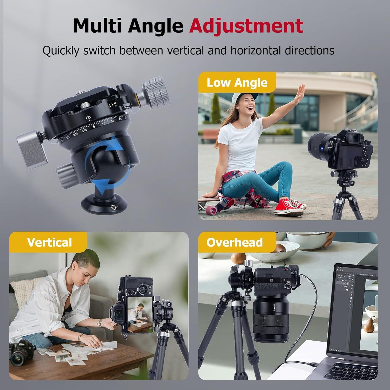 Trípode de fibra de carbono Mechrig 61024 ajustable 28.4 cm