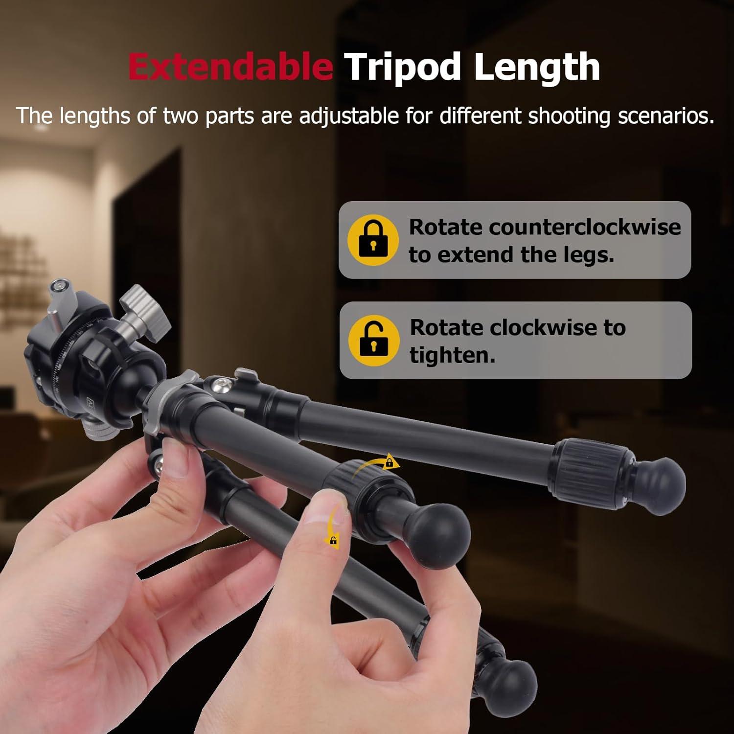 Trípode de fibra de carbono Mechrig 61024 ajustable 28.4 cm