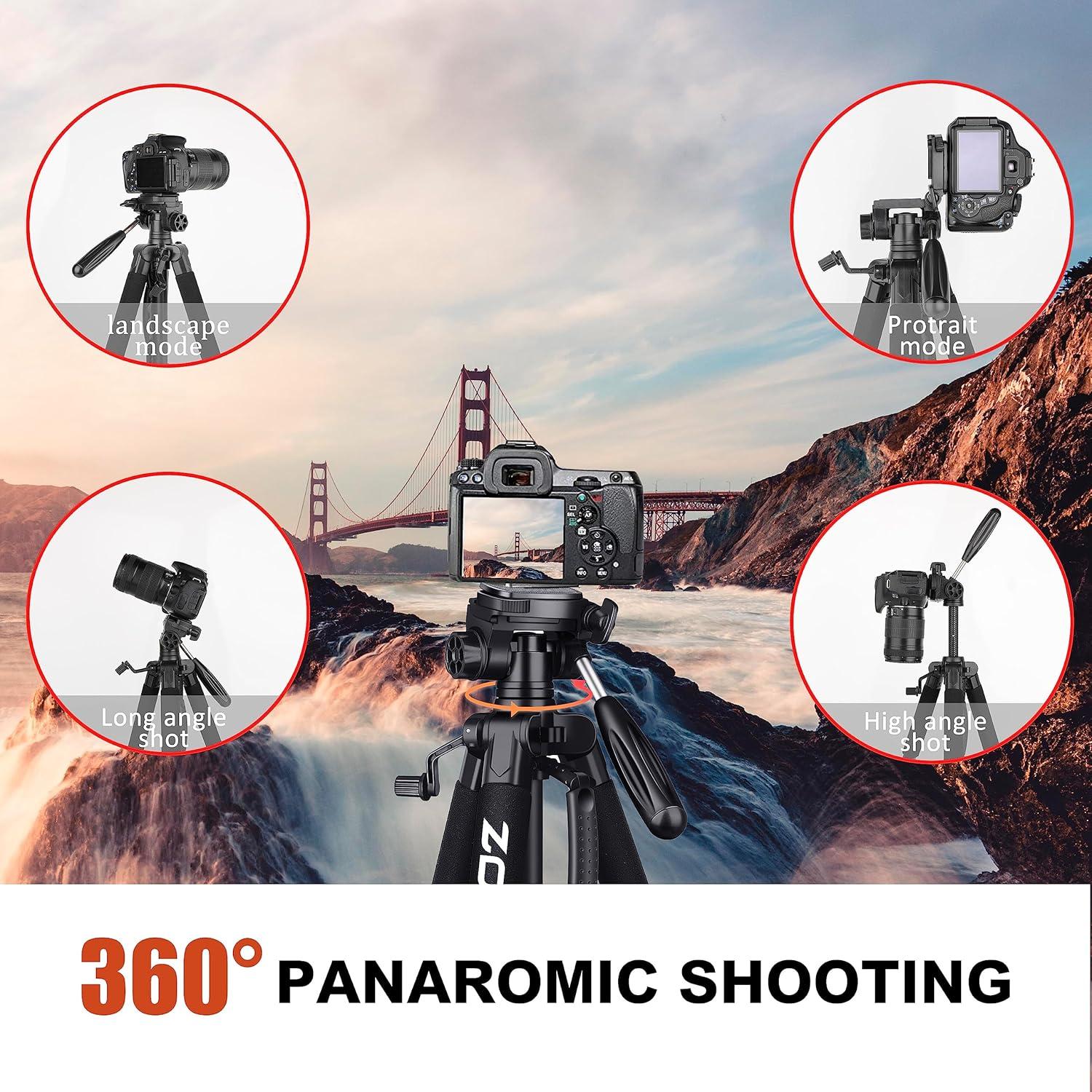 Trípode ZOMEI 188 cm Aluminio Profesional para Cámara DSLR