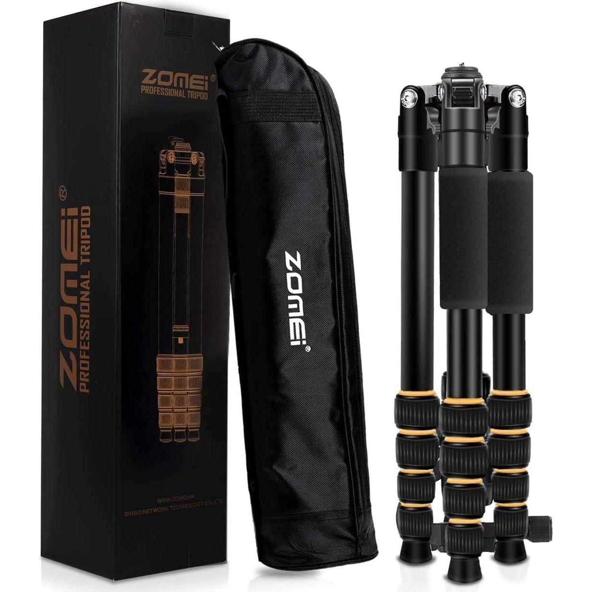 Trípode ZOMEi Q666 62" Ligero para DSLR con Cabezal de Bola