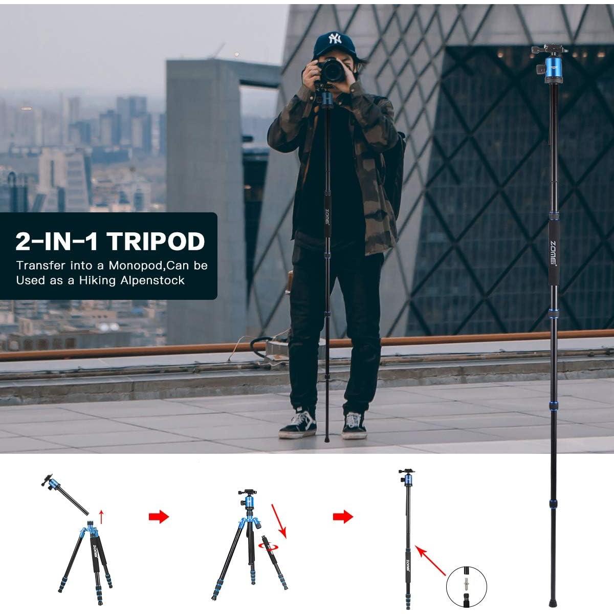 Trípode ZOMEI Z818 de Aluminio 165 cm Ligero 1.58 kg