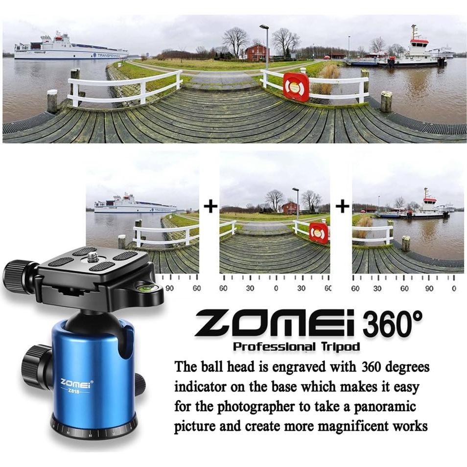 Trípode ZOMEI Z818 de Aluminio 165 cm Ligero 1.58 kg