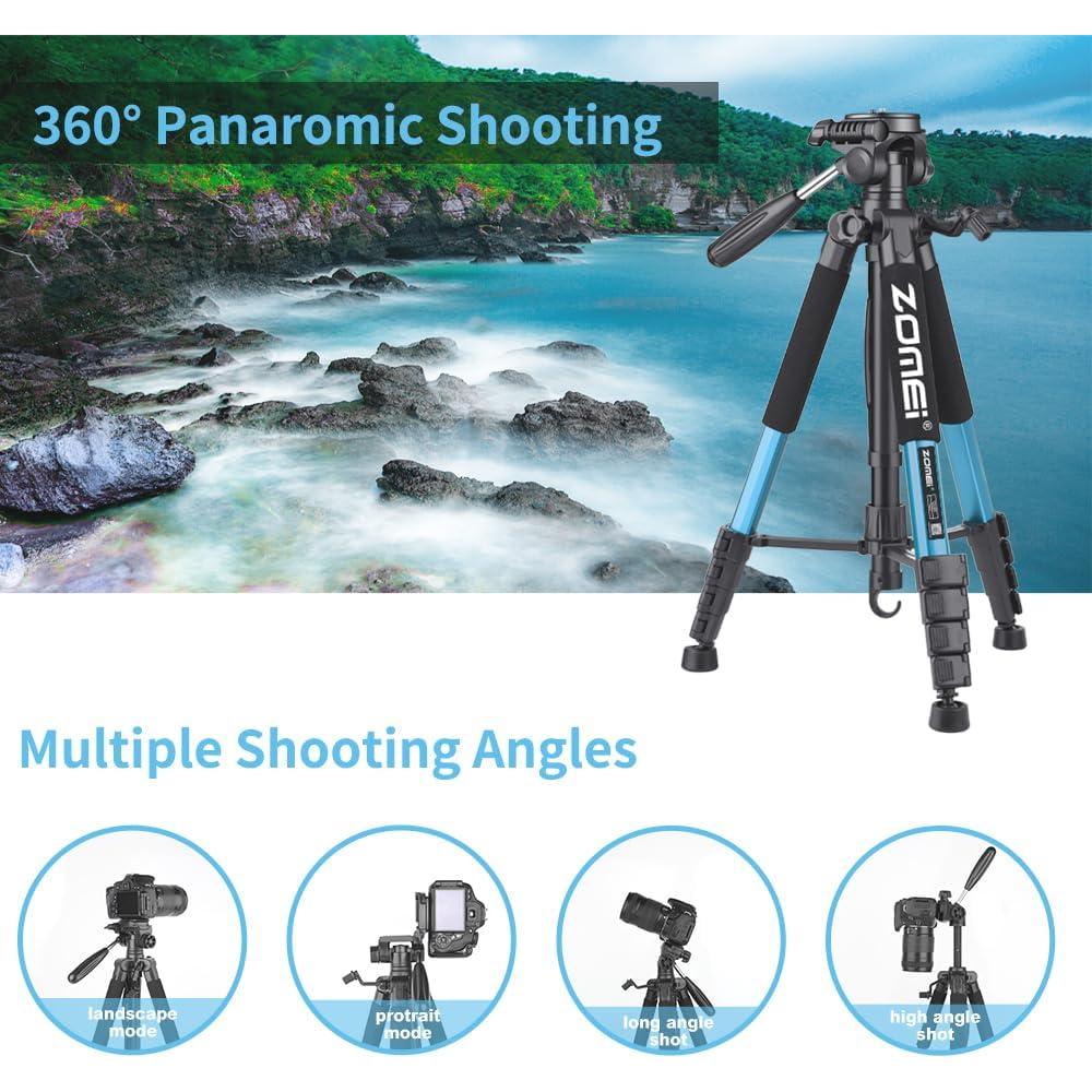 Trípode de Cámara ZOMEi Q188 Profesional 188cm Azul