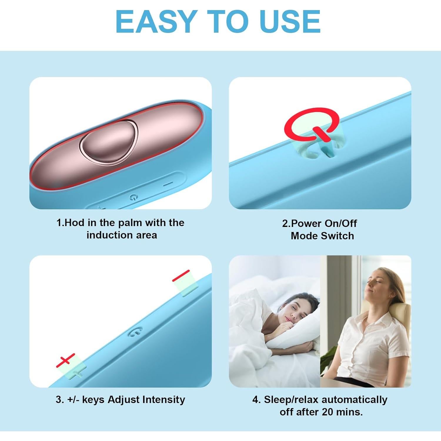 Dispositivo de Sueño Portátil Winkithw Azul para Ansiedad