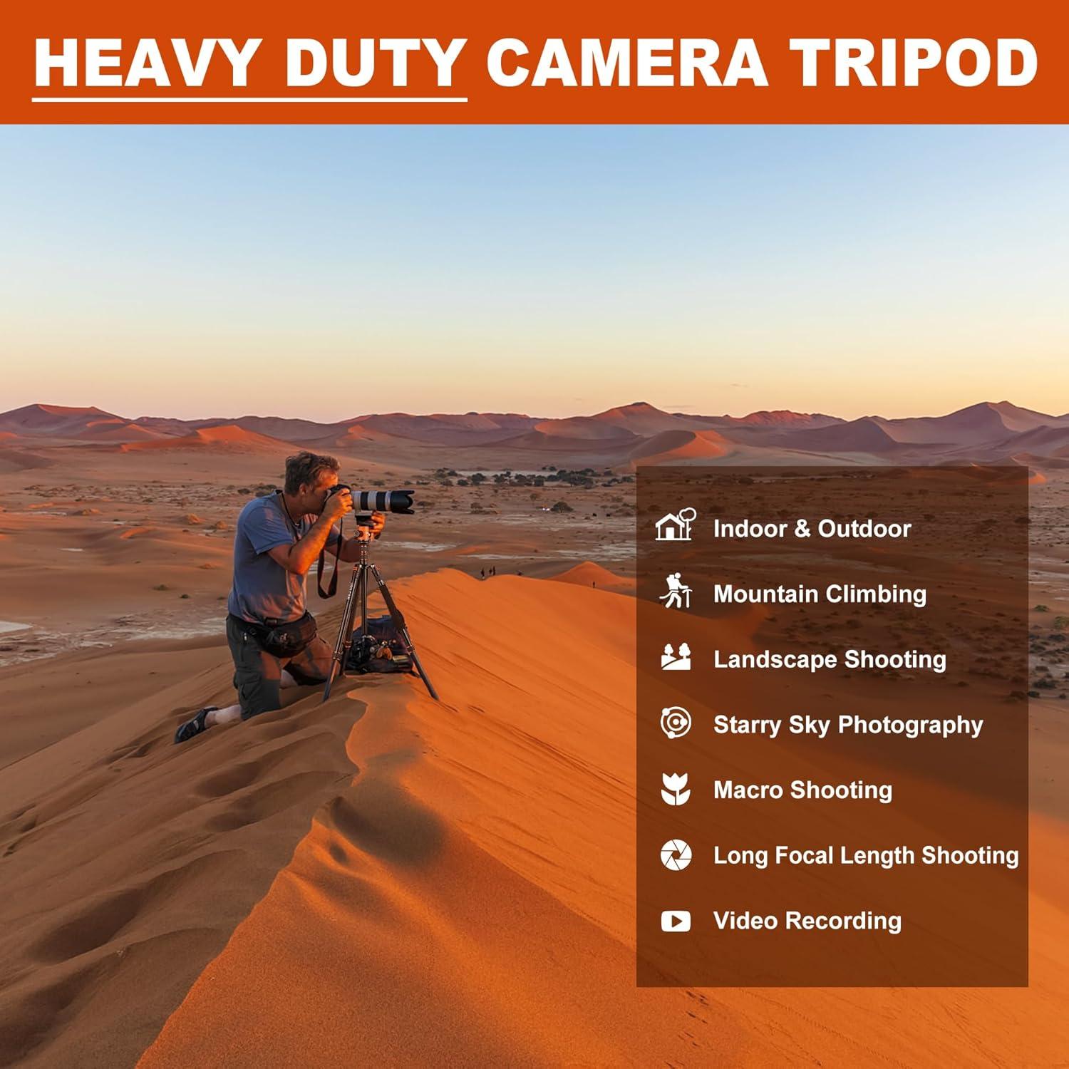 Trípode de Alta Resistencia JOILCAN 85" para Cámara y Teléfono