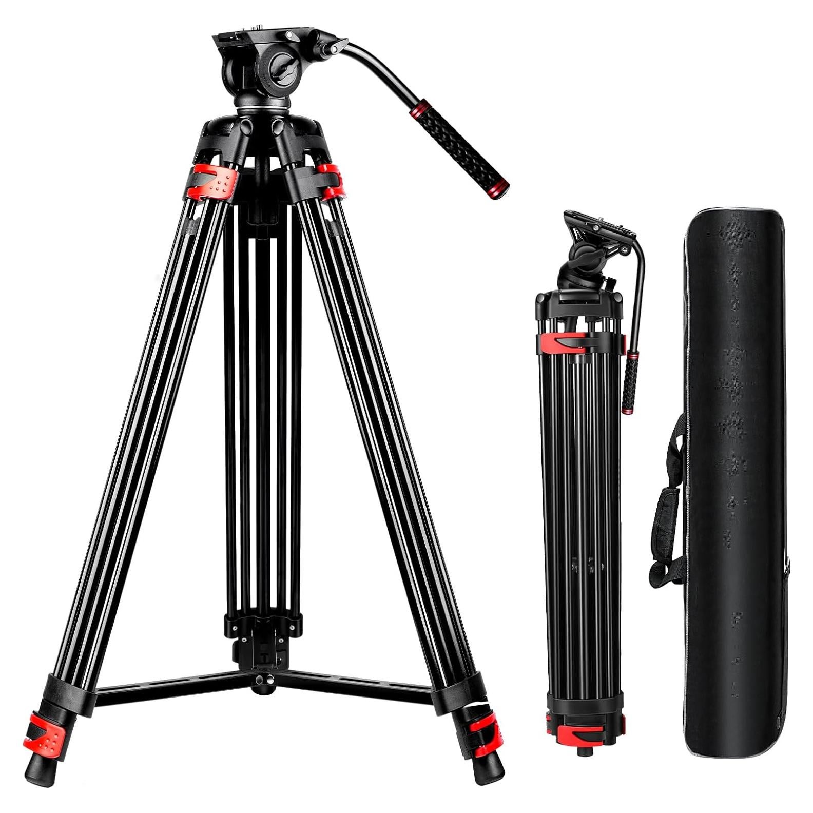 Trípode de Video Mactrem VT72 210cm Cabezal Fluido 33kg