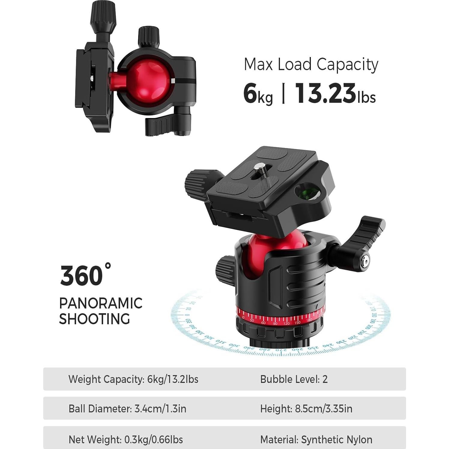 Trípode de Aluminio ZIKZOK CT67 para Cámara y Teléfono