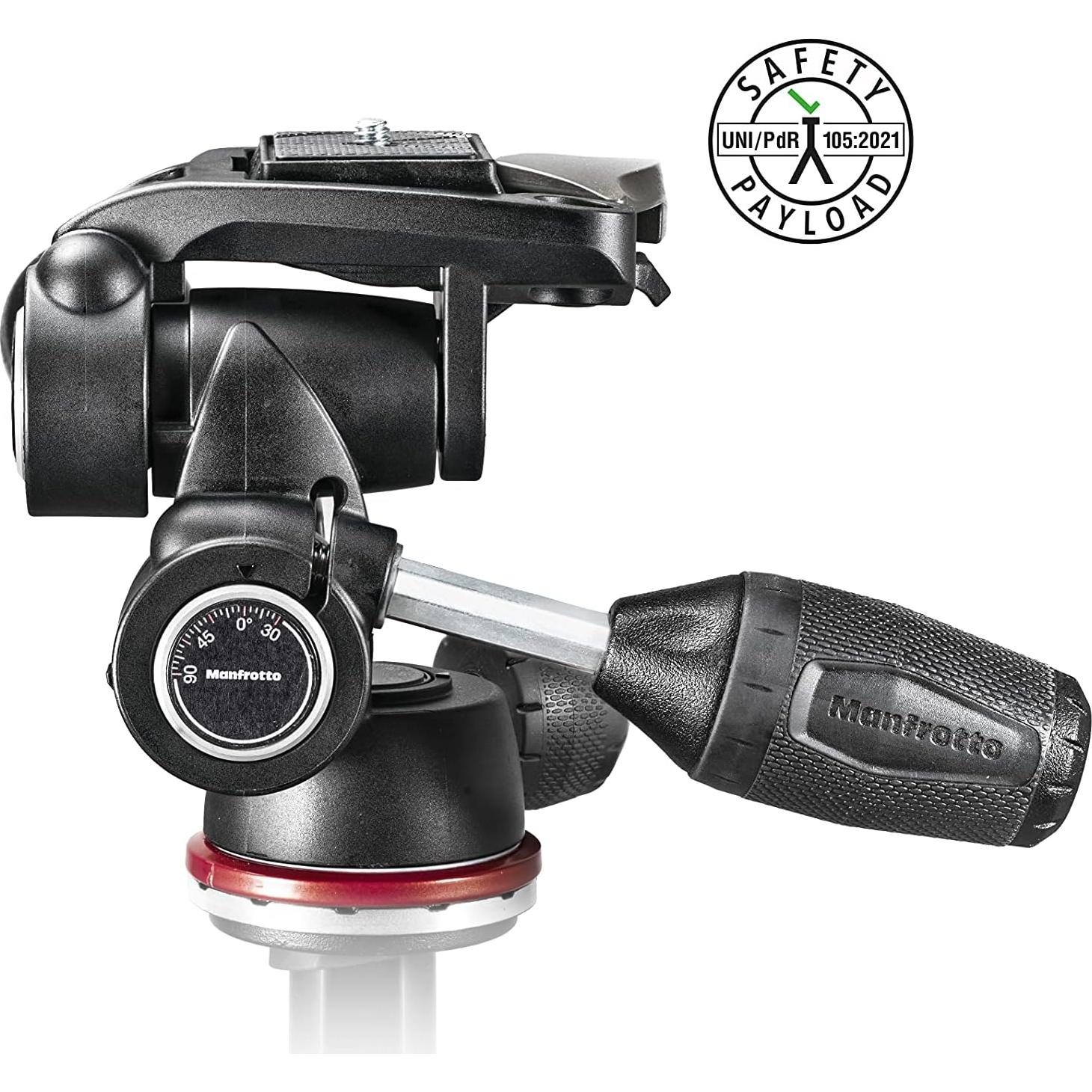 Cabezal de 3 Vías Manfrotto MH804-3W con Nivel de Burbuja