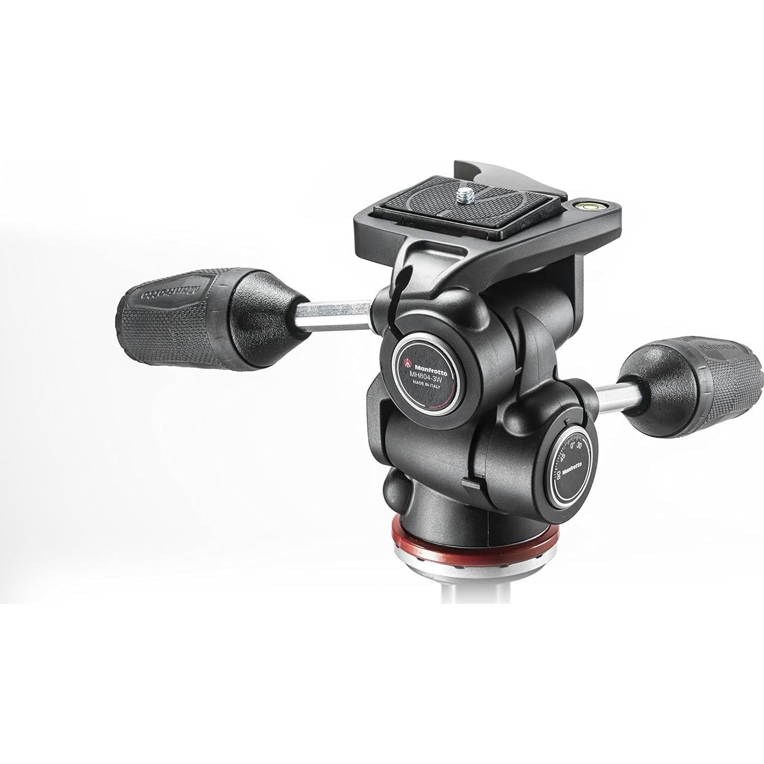 Cabezal de 3 Vías Manfrotto MH804-3W con Nivel de Burbuja