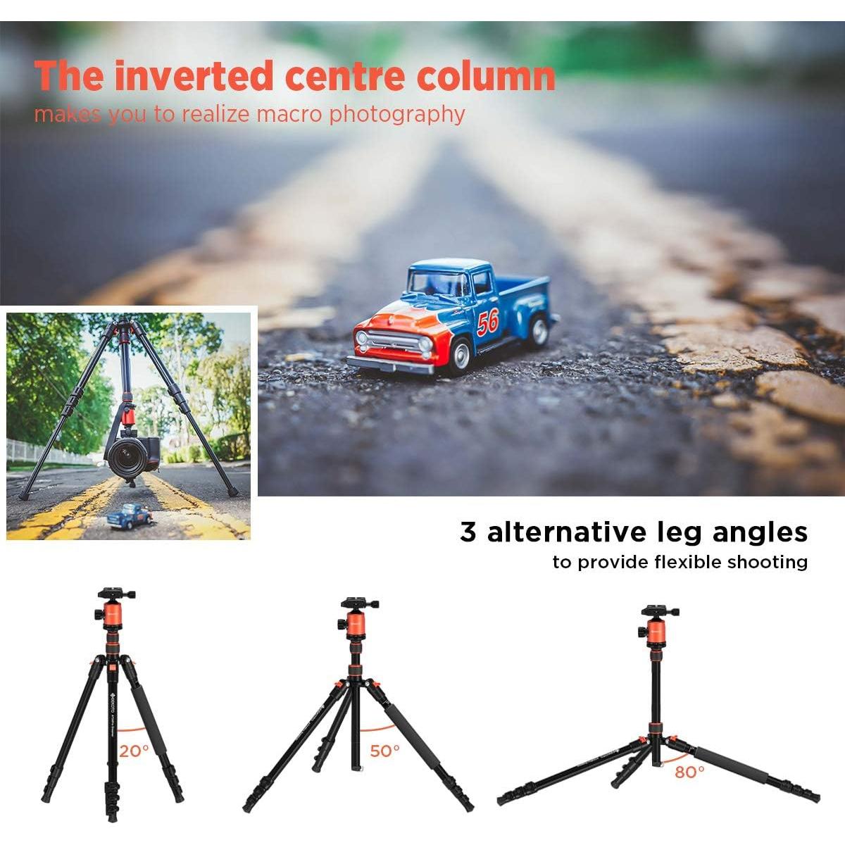 Trípode GEEKOTO AT24 Pro 77'' Aluminio 8kg Carga 360°