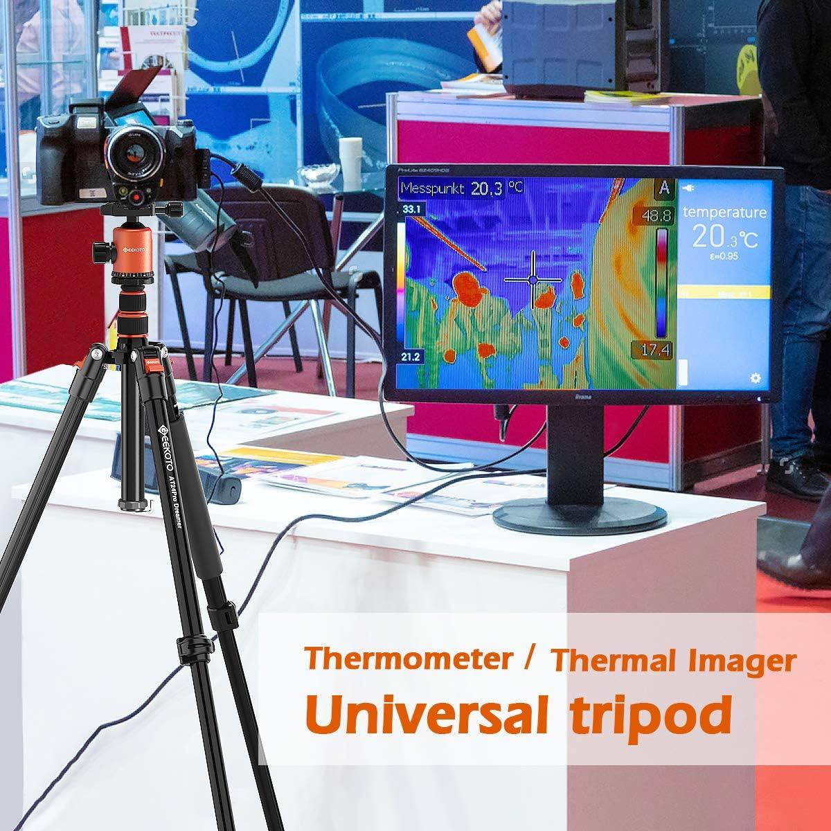 Trípode GEEKOTO AT24 Pro 77'' Aluminio 8kg Carga 360°