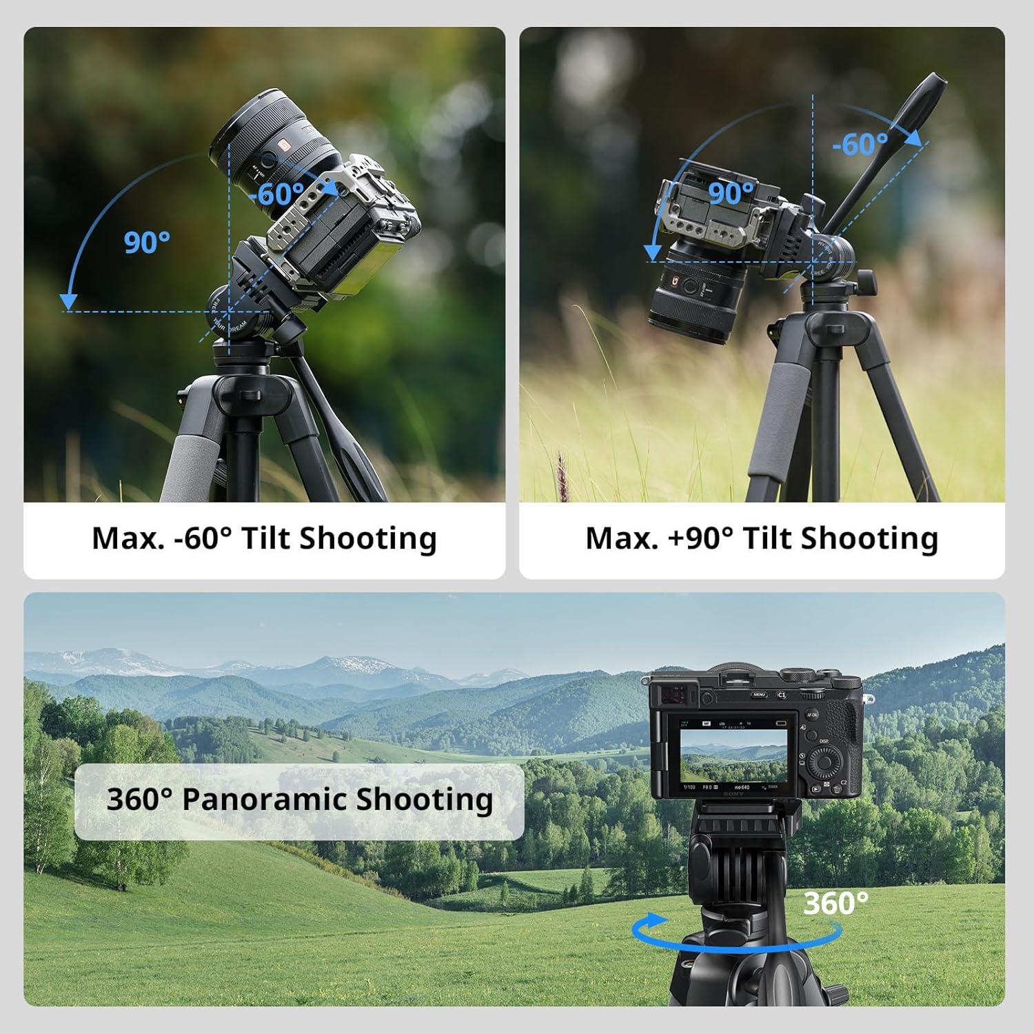 Trípode de Aluminio PequeñoRig CT-07 para Cámara y iPhone 161 cm