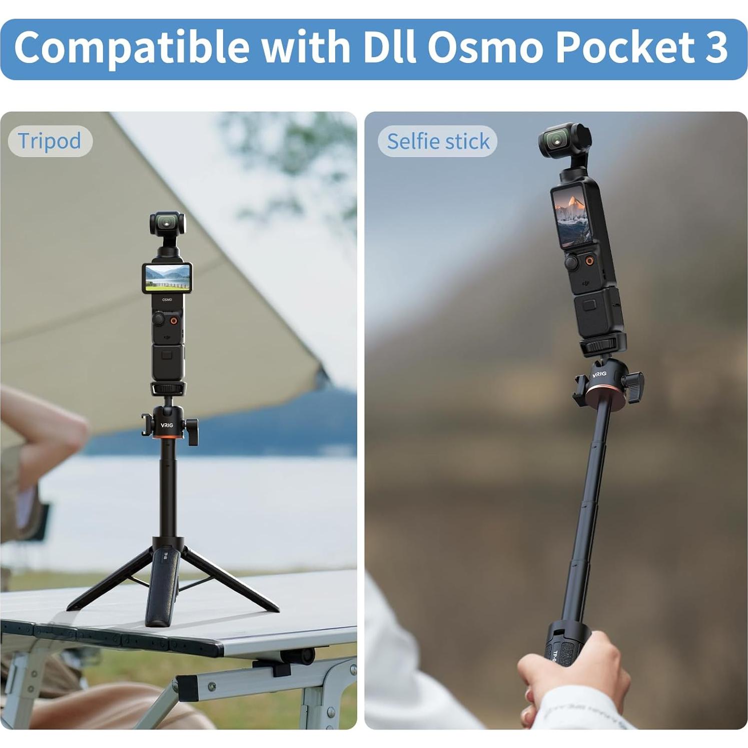 Trípode Extensible UURIG para Cámaras y Smartphones 22.9 cm