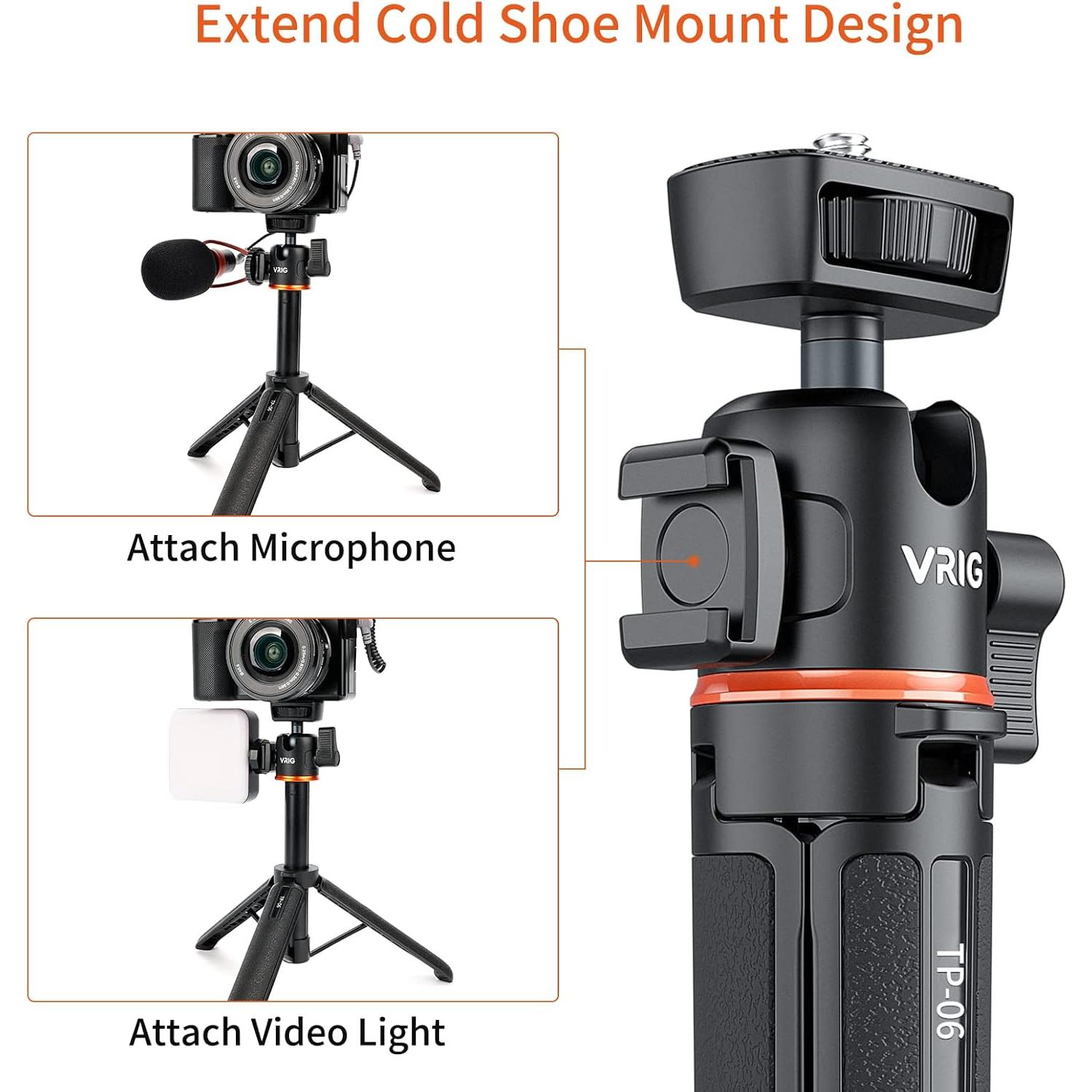 Trípode Extensible UURIG para Cámaras y Smartphones 22.9 cm