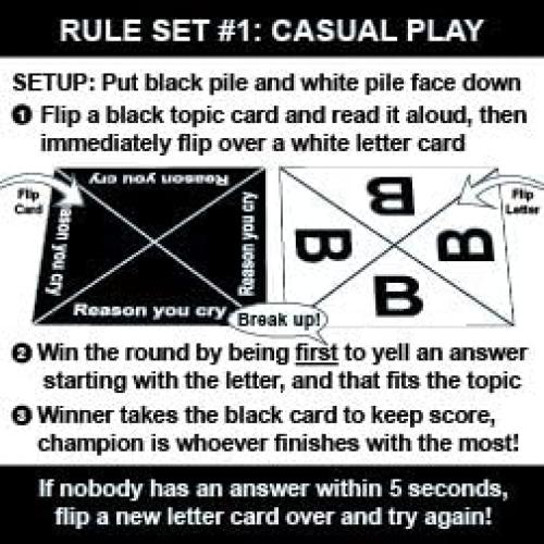 Juego de cartas Rápido y Sucio - Comedia social para grupos