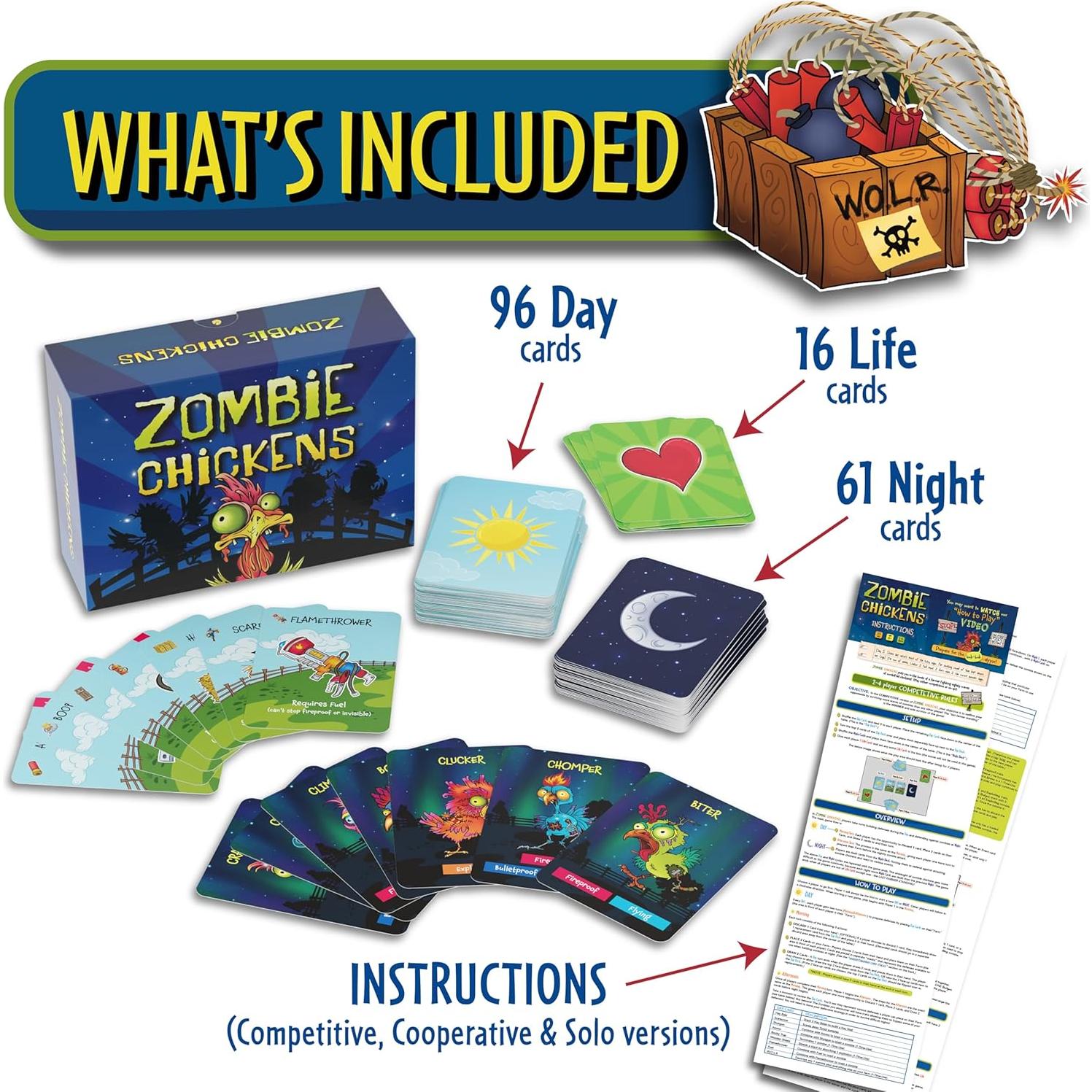 Juego de Cartas Pollos Zombis - Sweet Bros Games - 1-4 Jugadores