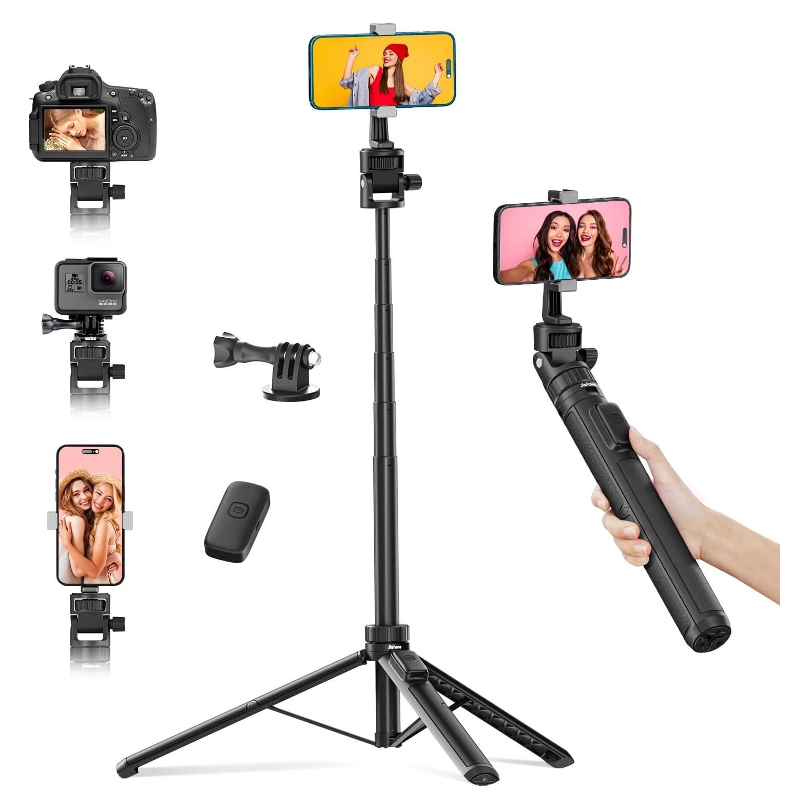 Trípode de selfie Jishane 70" (177.8 cm) con control remoto