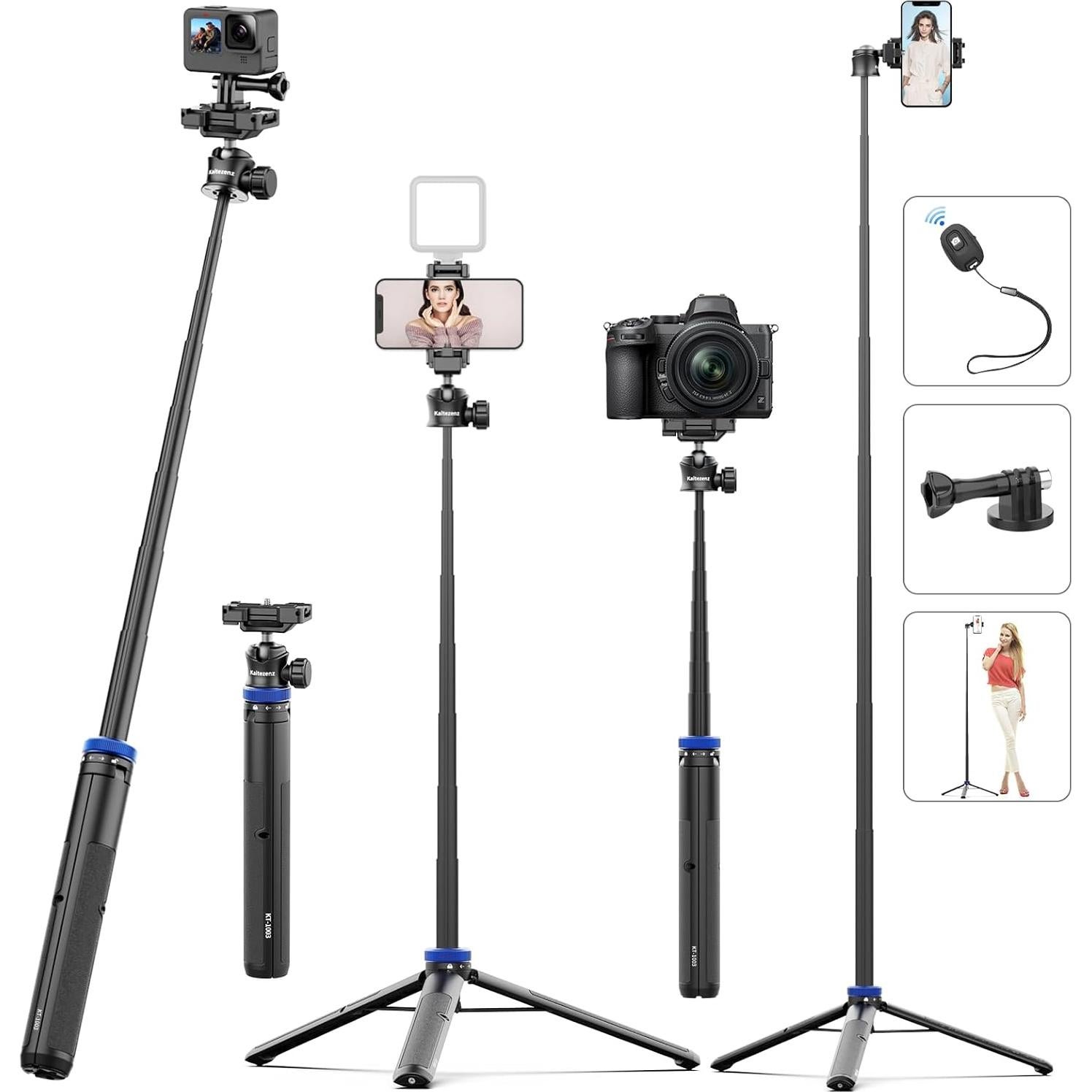 Trípode Selfie Kaitezenz KT-1003 Extensible 64" (162.56 cm) 360°