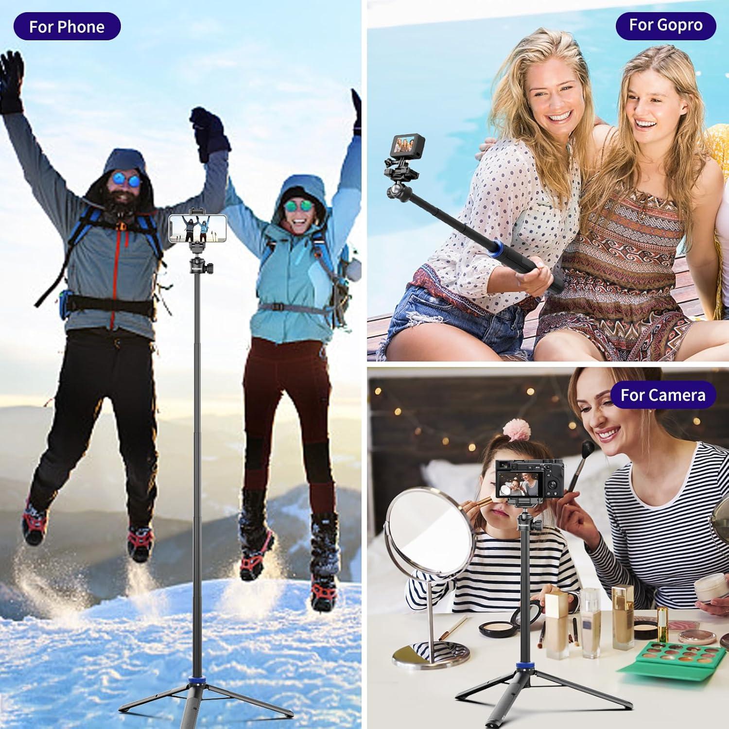 Trípode Selfie Kaitezenz KT-1003 Extensible 64" (162.56 cm) 360°