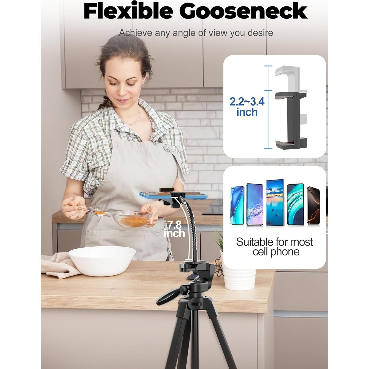 Soporte de Trípode EMART 62'' para Teléfono y Cámara