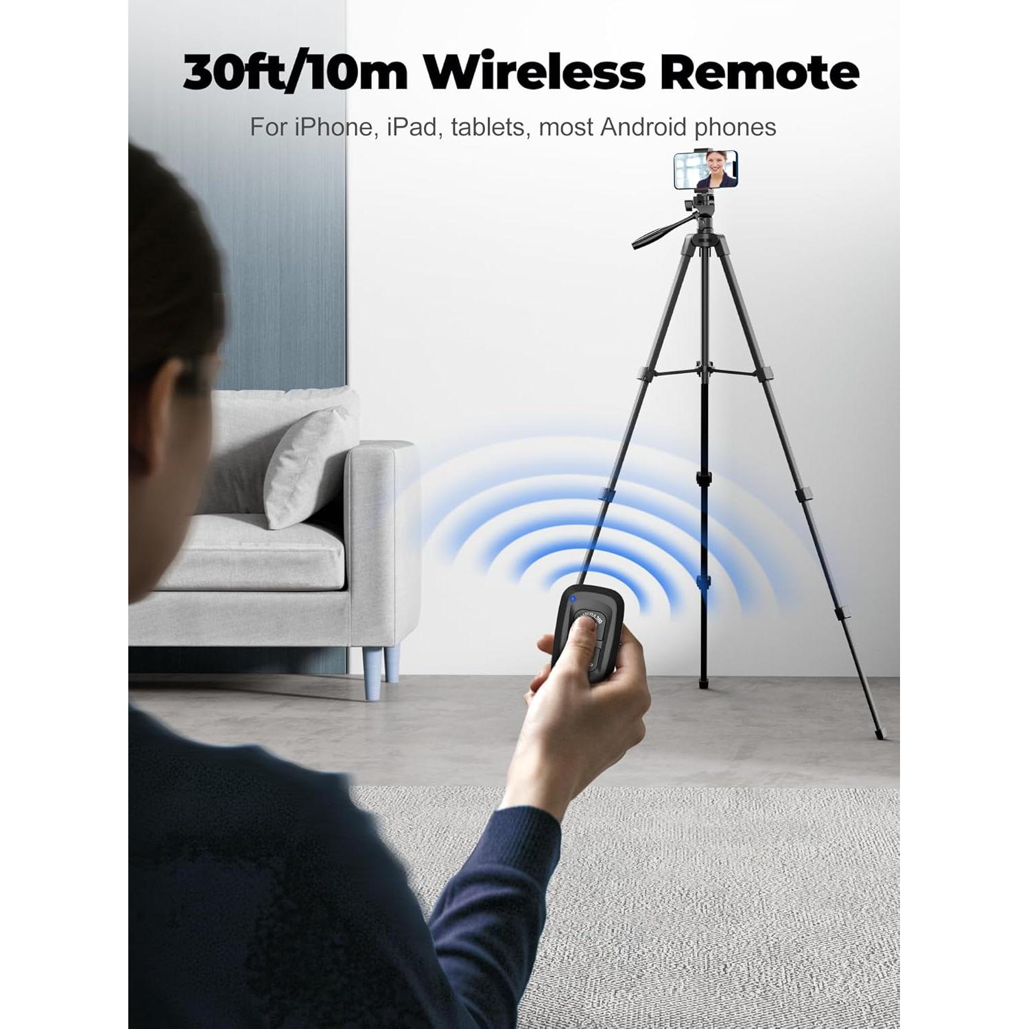 Soporte de Trípode EMART 62'' para Teléfono y Cámara