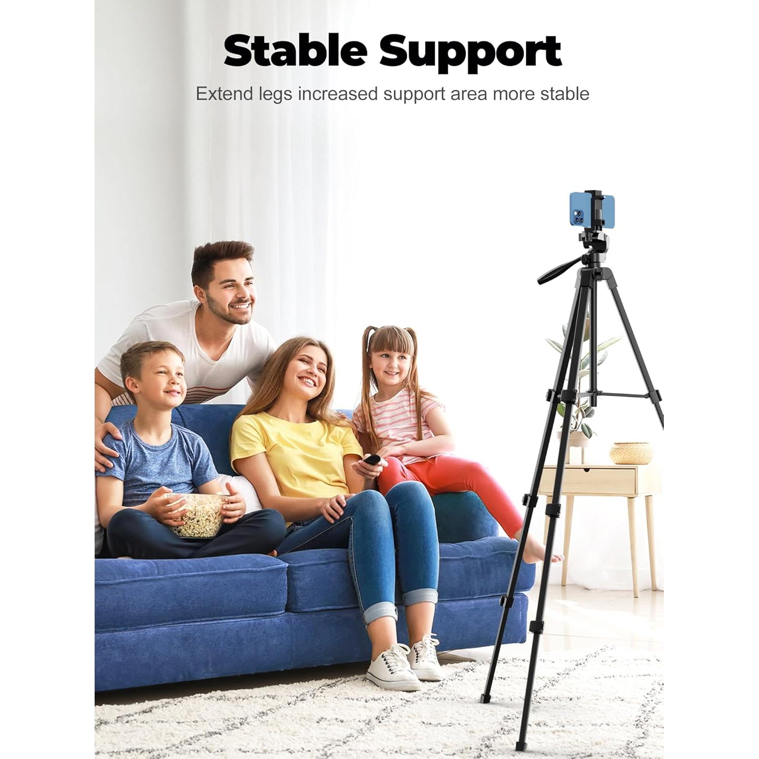 Soporte de Trípode EMART 62'' para Teléfono y Cámara