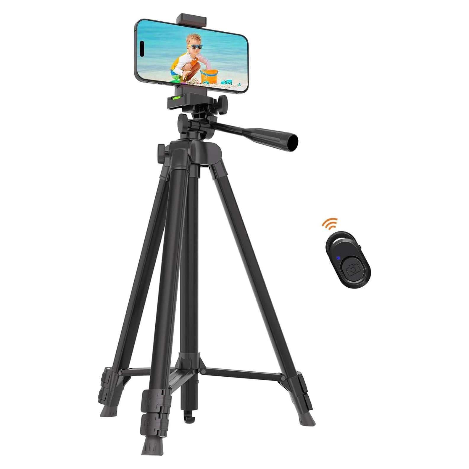 Trípode Ligero Luswemi 135 cm para Teléfono y Cámara
