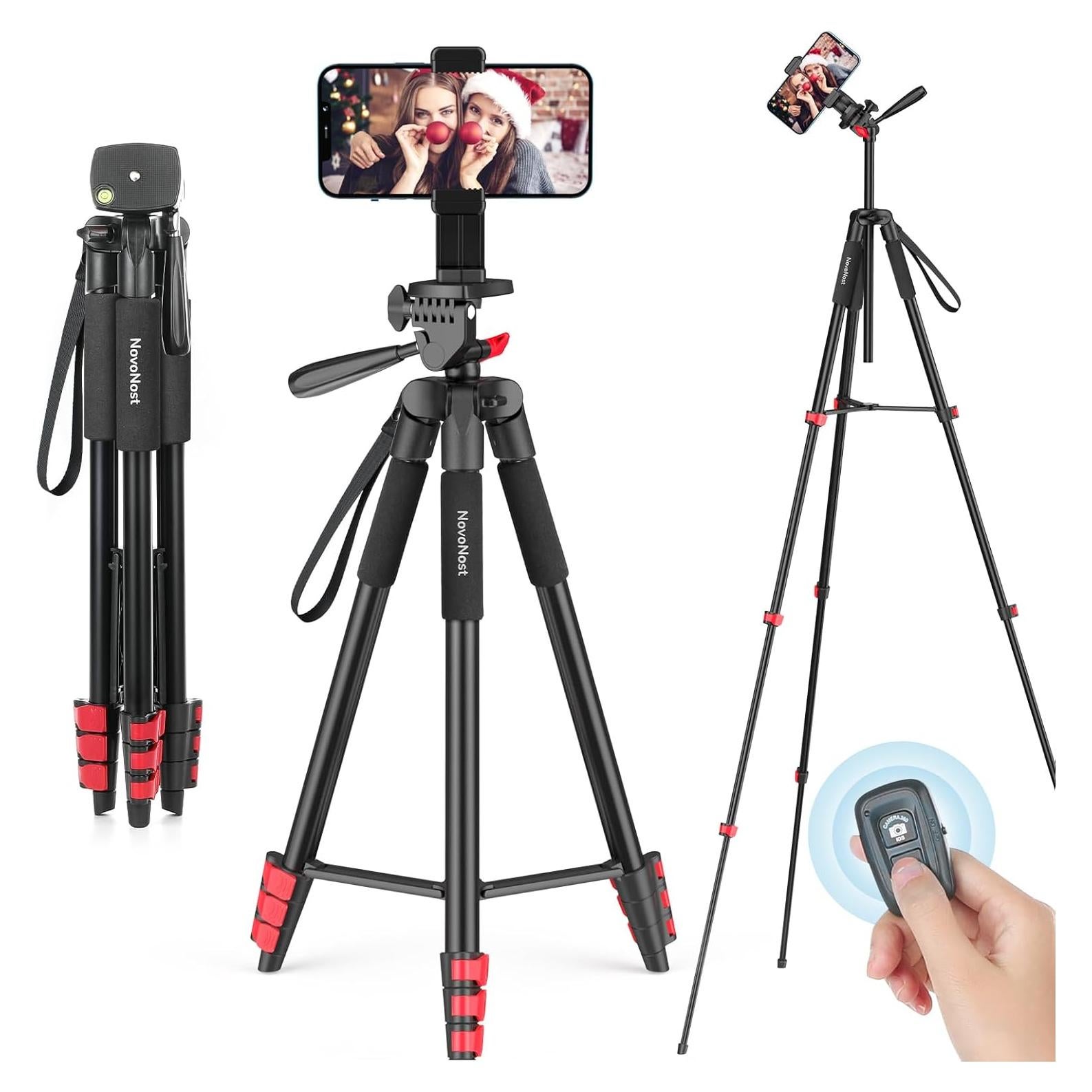 Trípode para teléfono NovoNost KT65 con control remoto 165 cm