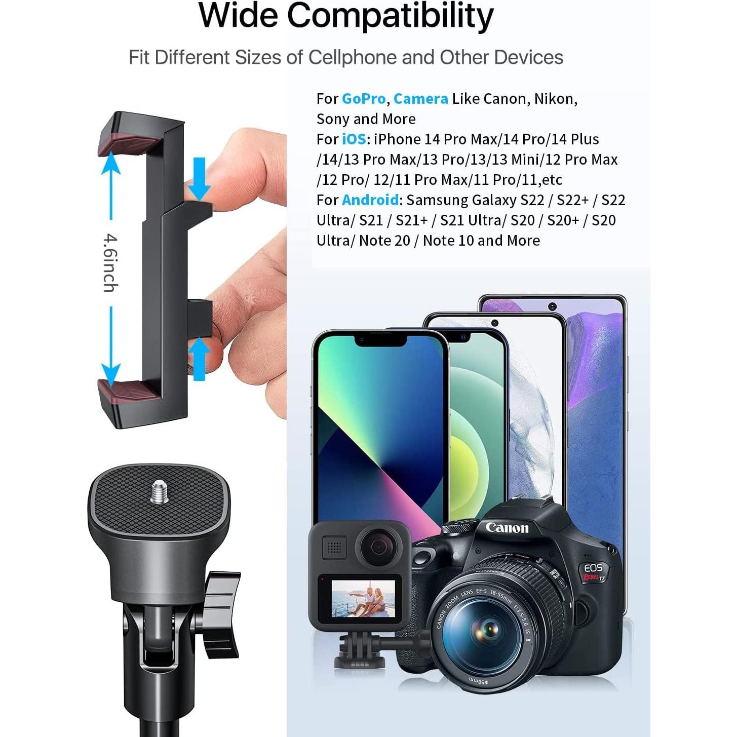 Trípode Profesional NEXBOOM para iPhone y Smartphones 66"